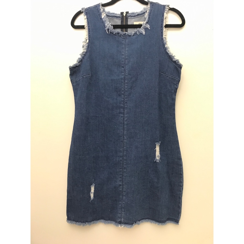 Distressed Denim Dress